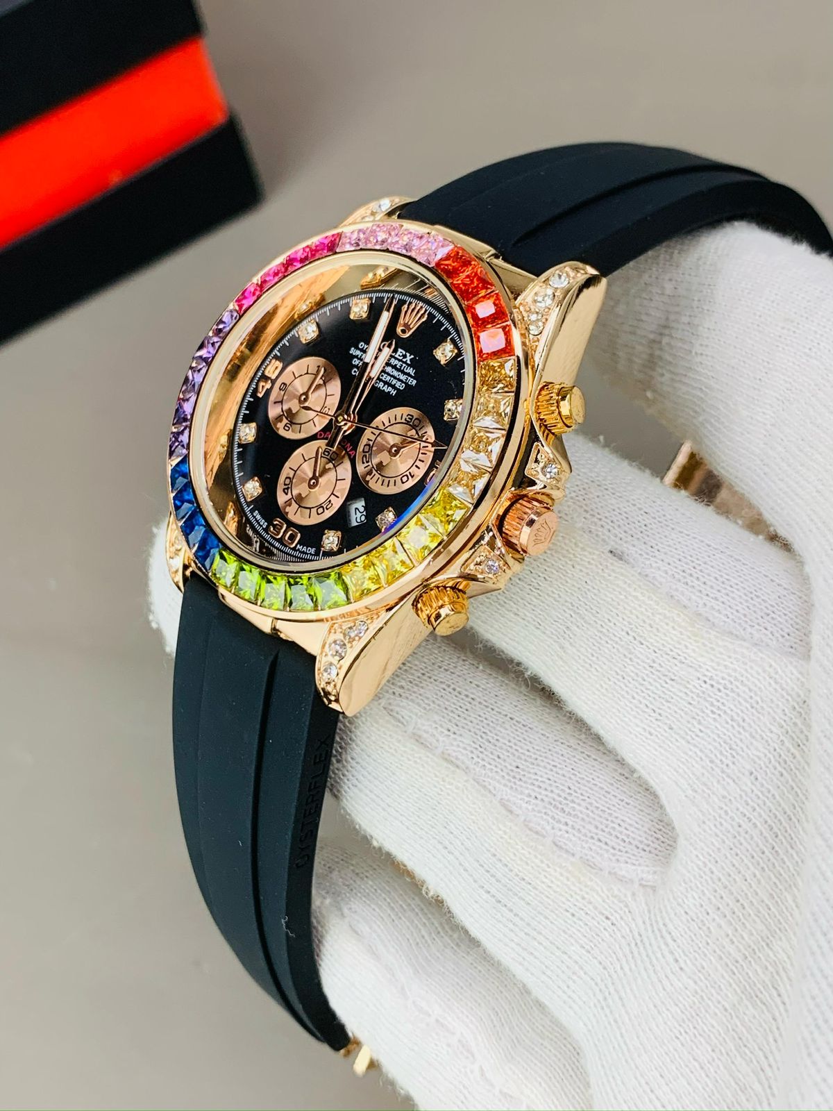 rlx daytona multi diamond rainbow bezel rlx daytona multi diamond rainbow bezel