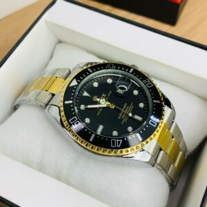 luxury two tone submariner style watch