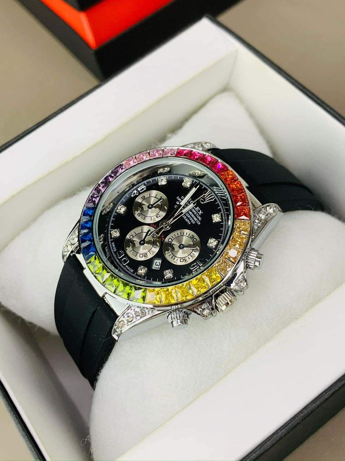 rlx daytona multi diamond rainbow bezel rlx daytona multi diamond rainbow bezel