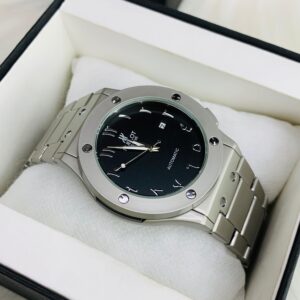 luxury hb arabic watch – blue dial with silver chain (copy)