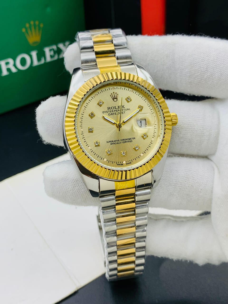 rlx luxury two tone timepiece – white dial edition rlx luxury two tone timepiece – white dial edition