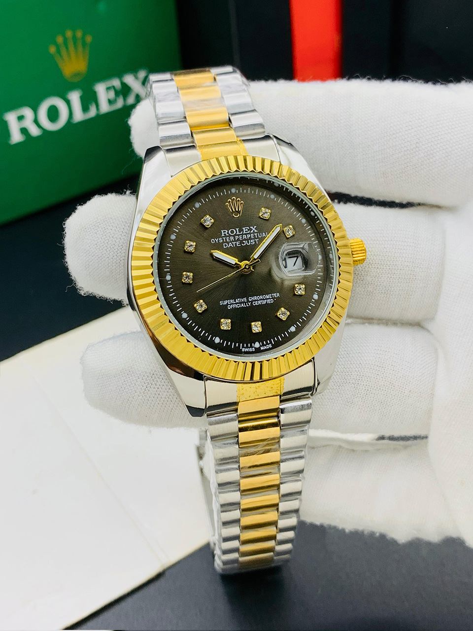 rlx luxury two tone timepiece – black dial edition rlx luxury two tone timepiece – black dial edition