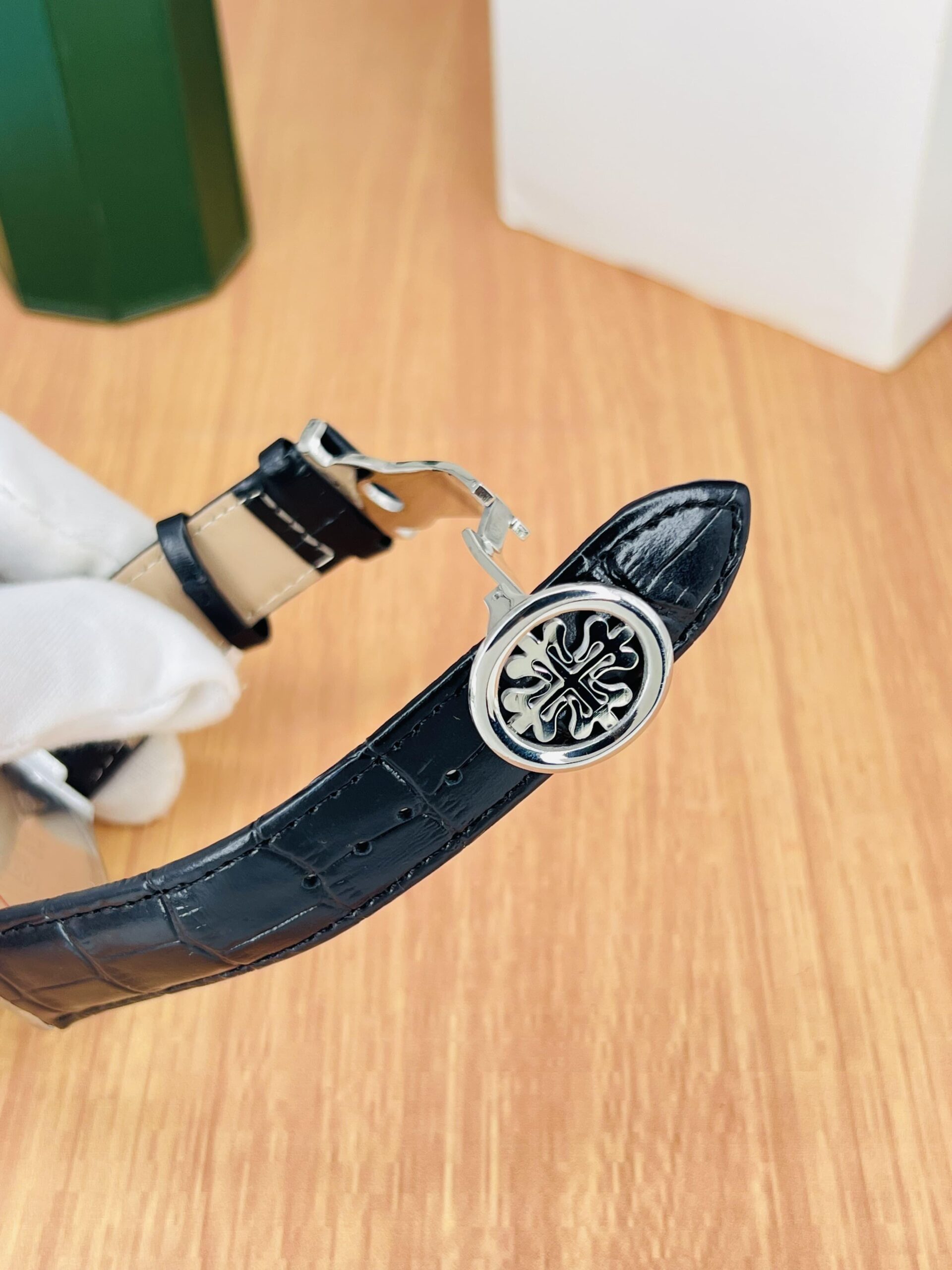 ptk elegant black dial leather strap timepiece ptk elegant black dial leather strap timepiece