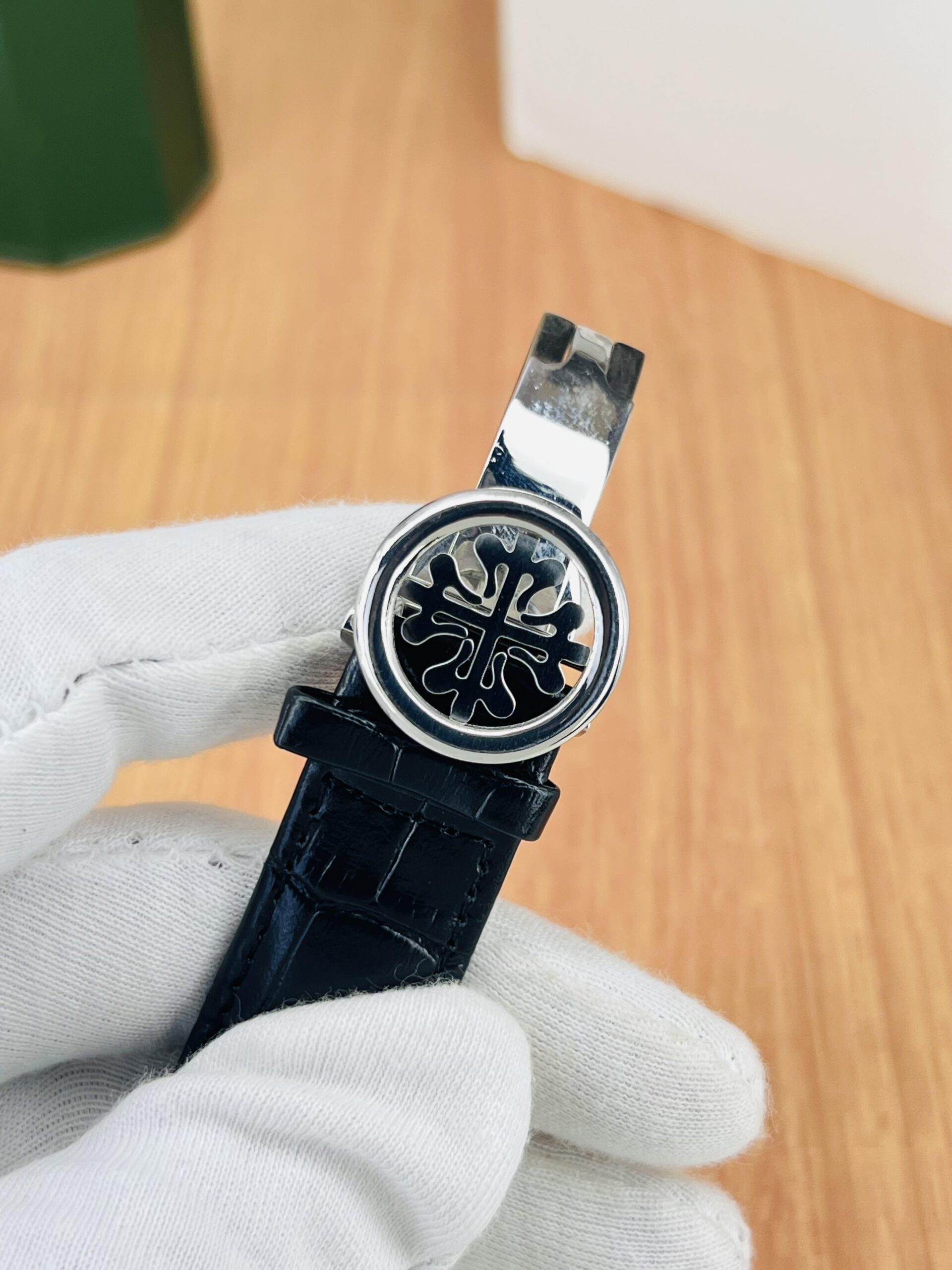 ptk elegant black dial leather strap timepiece ptk elegant black dial leather strap timepiece