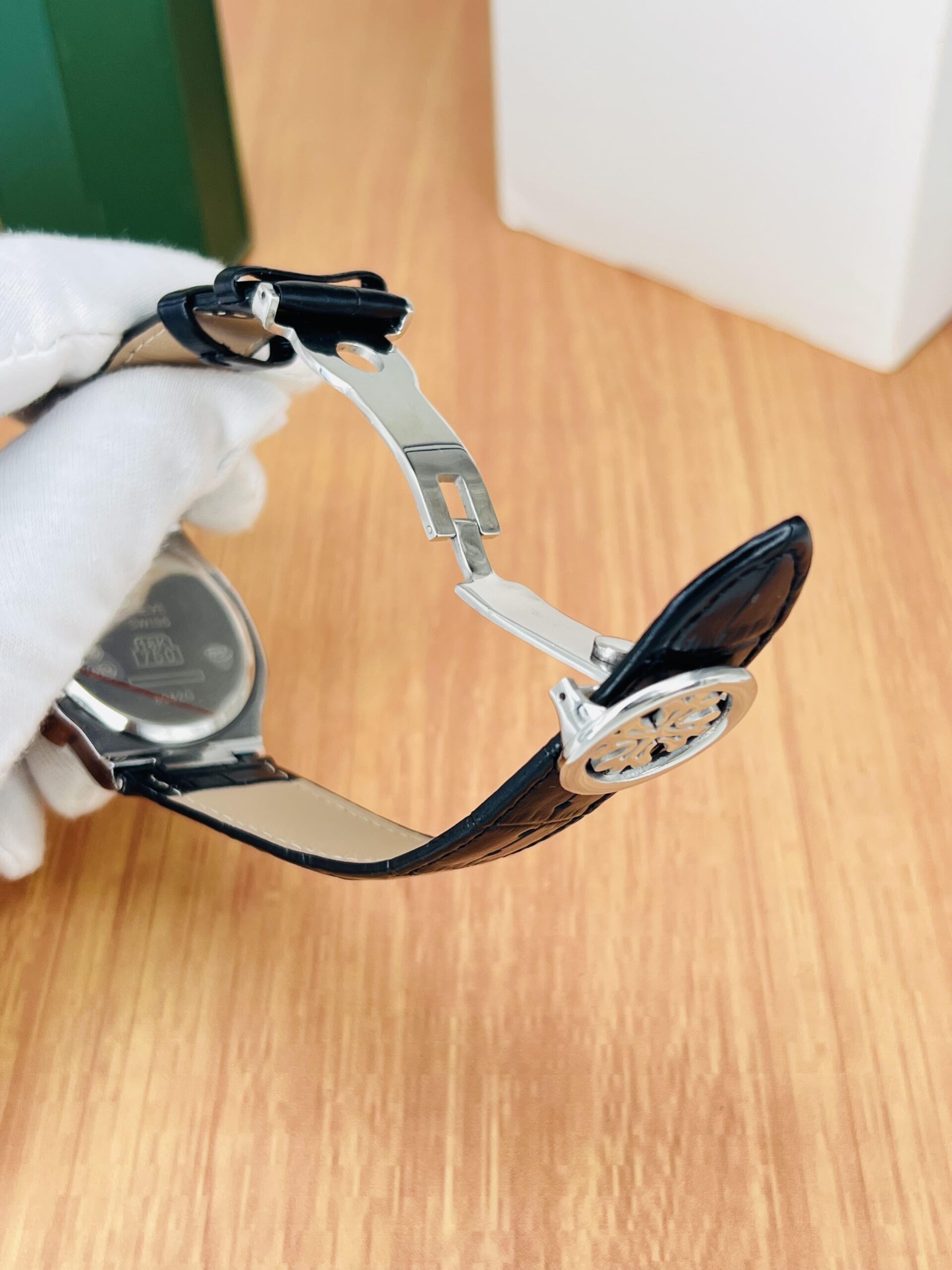 ptk elegant black dial leather strap timepiece ptk elegant black dial leather strap timepiece