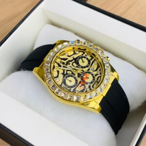 daytona stone rubber watch gold white f1 (copy)