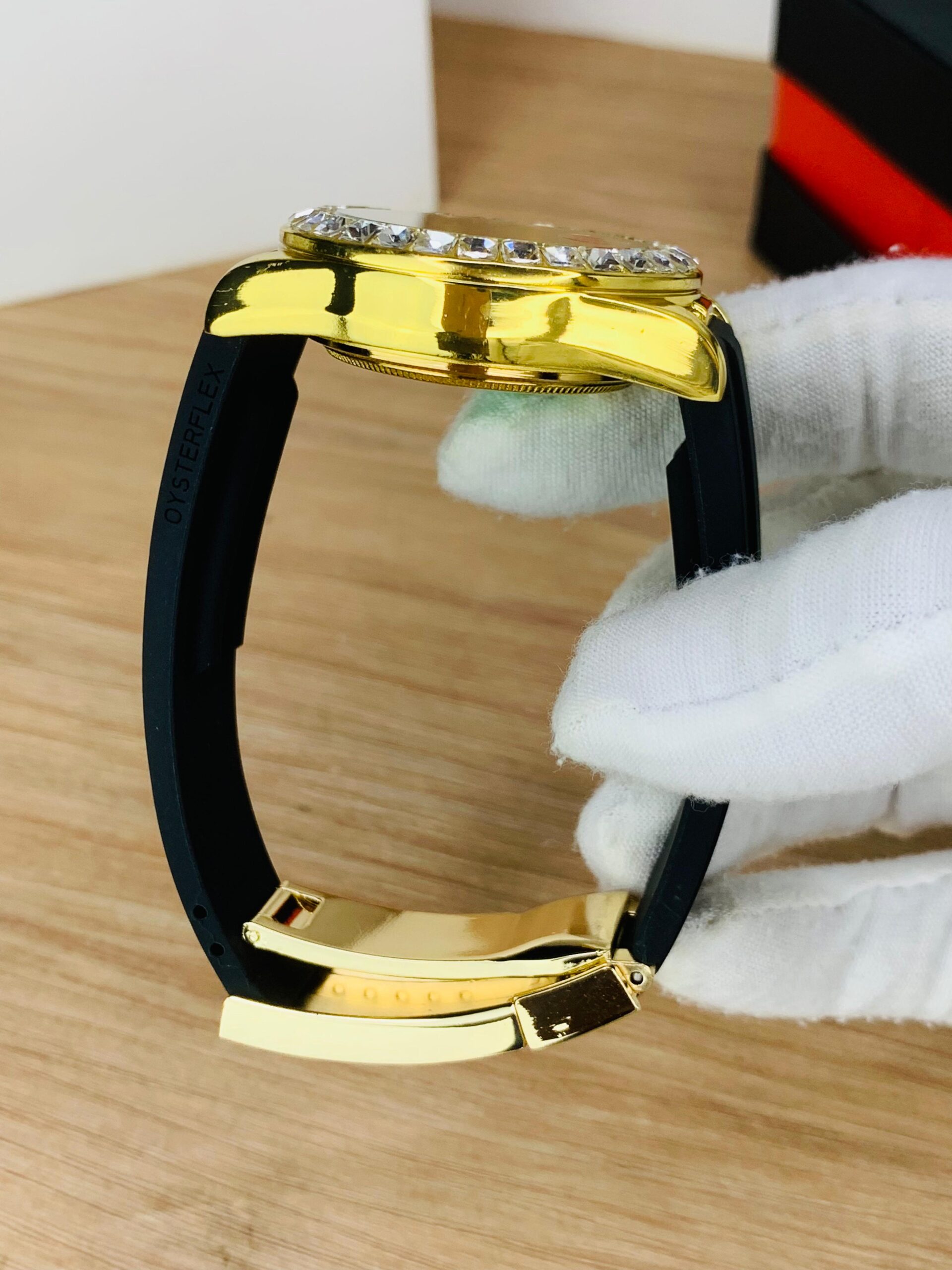 daytona stone rubber watch gold black f1 daytona stone rubber watch gold black f1