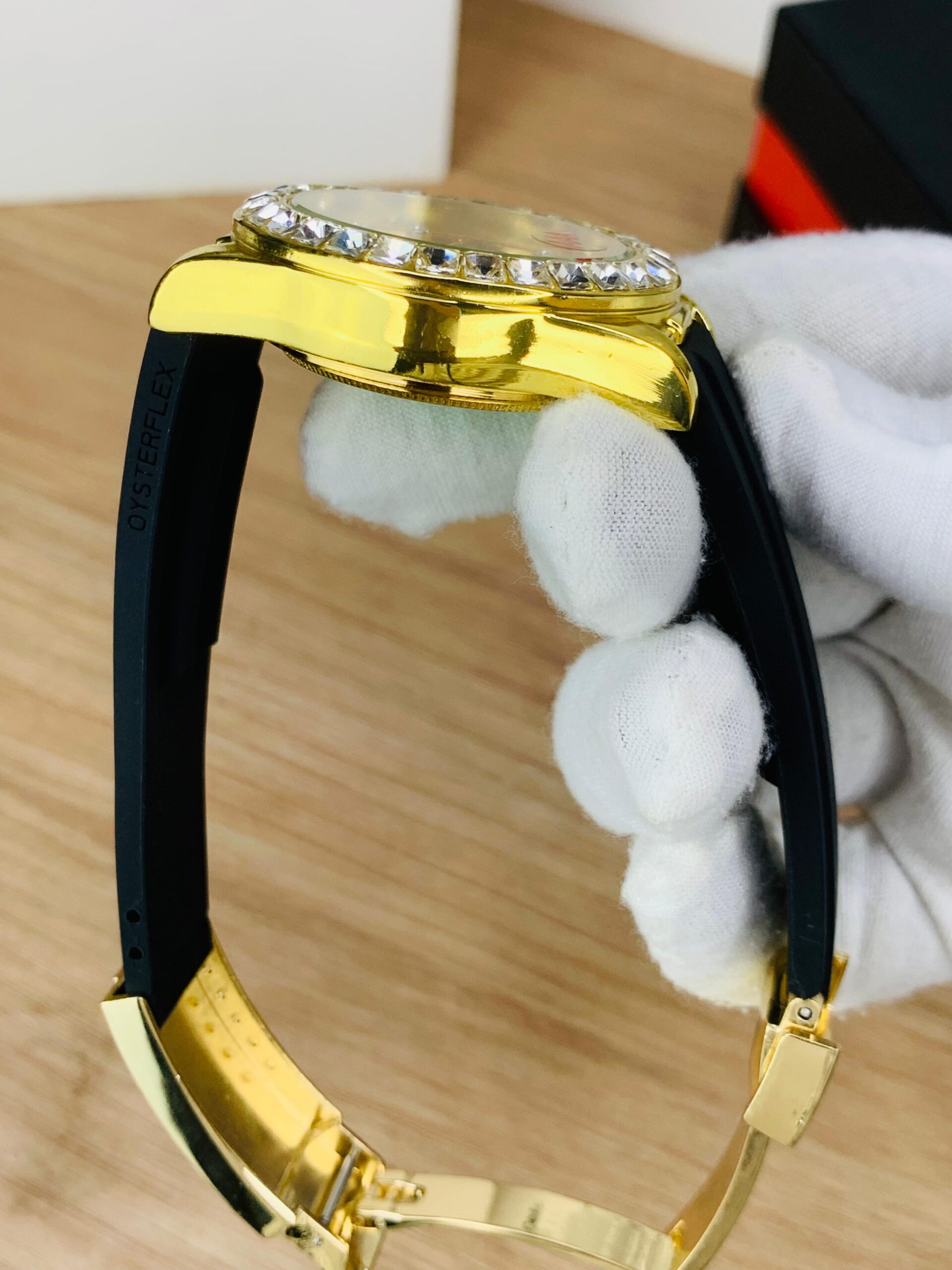 daytona stone rubber watch gold black f1 daytona stone rubber watch gold black f1