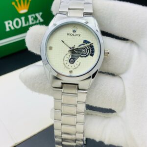 rlx stainless steel watch with mechanical detailing